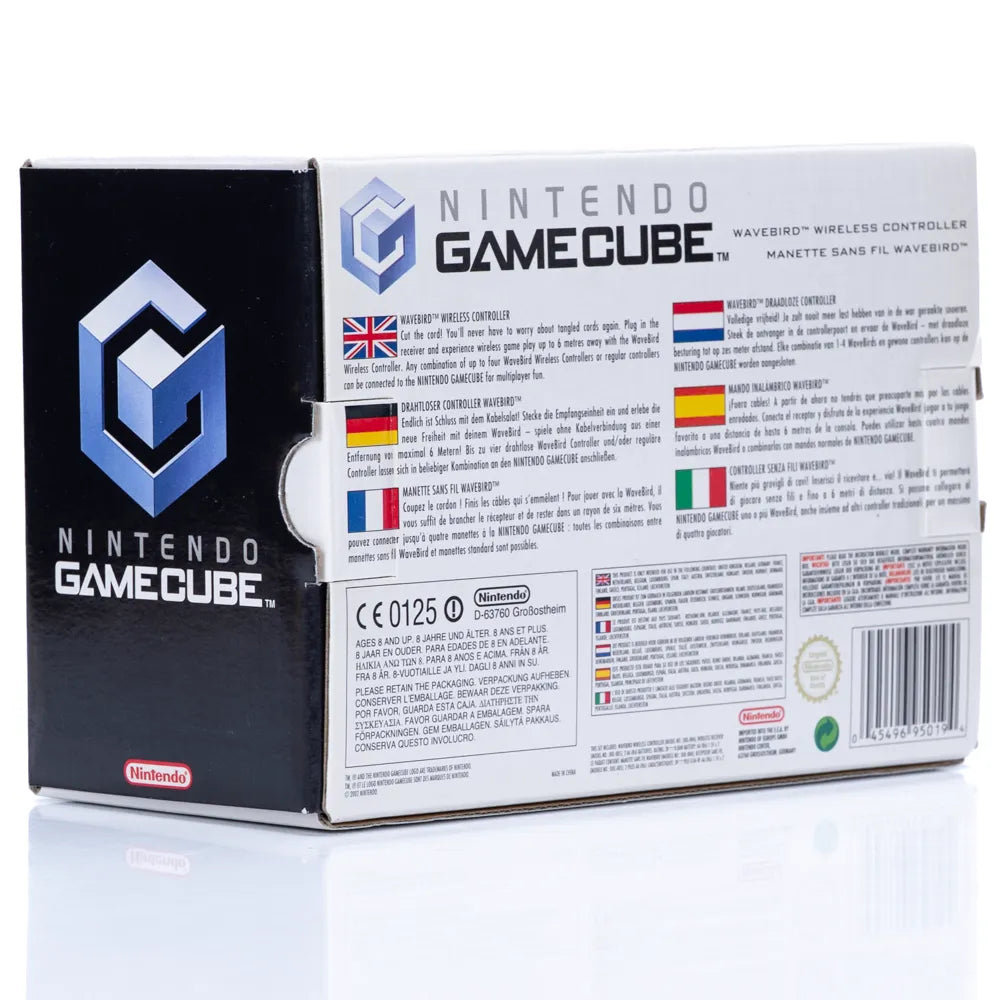 Original Grå Nintendo GameCube WaveBird Kontroller i Eske