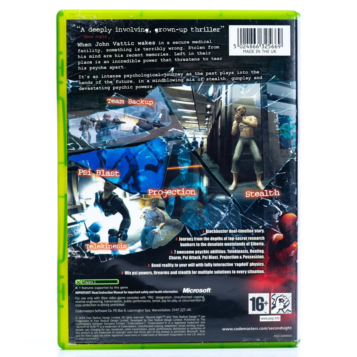 Second Sight - Xbox spill - Retrospillkongen