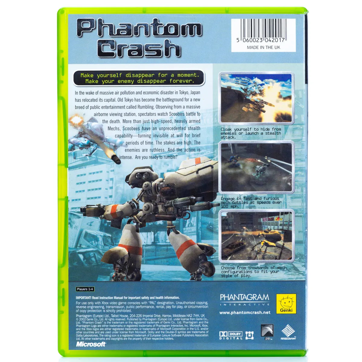 Phantom Crash - Xbox spill - Retrospillkongen