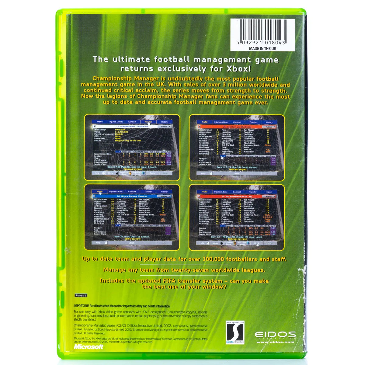 Championship Manager: Season 02/03 - Xbox spill - Retrospillkongen