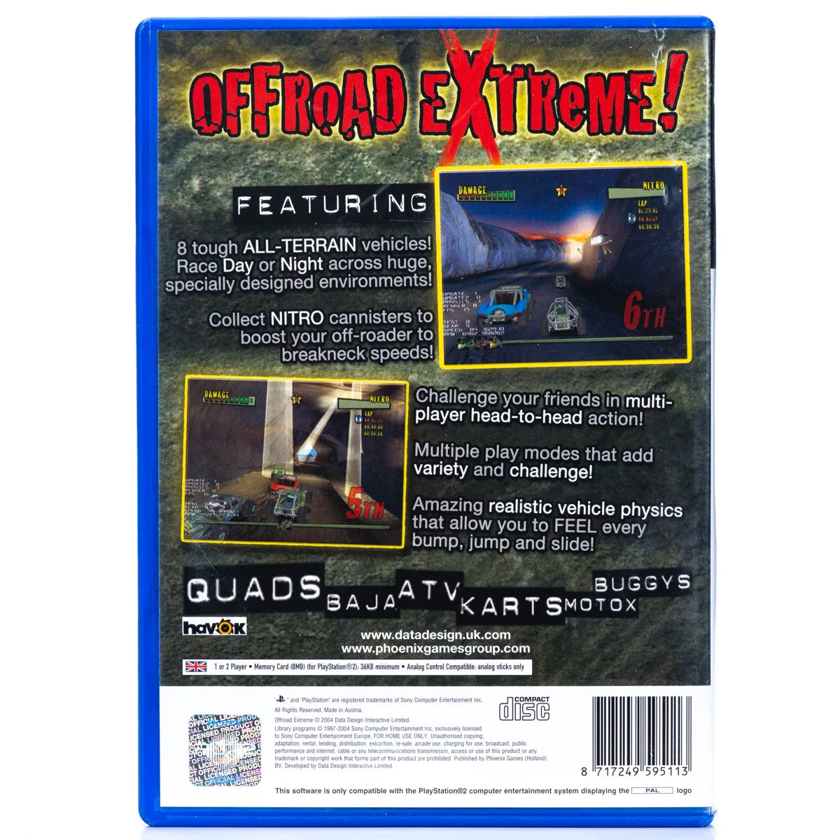 Offroad Extreme - PS2 Spill - Retrospillkongen