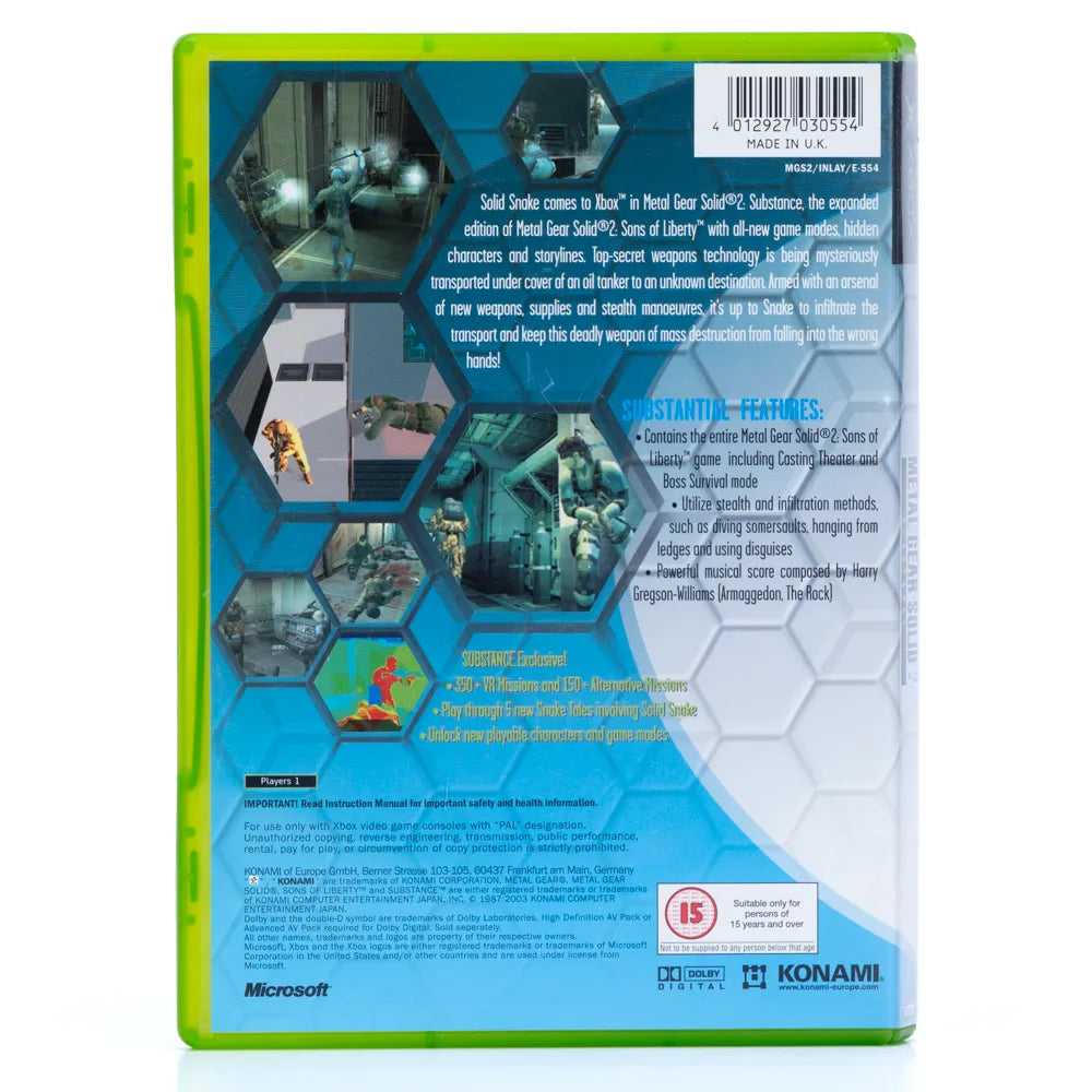 Metal Gear Solid 2: Substance - Xbox spill - Retrospillkongen