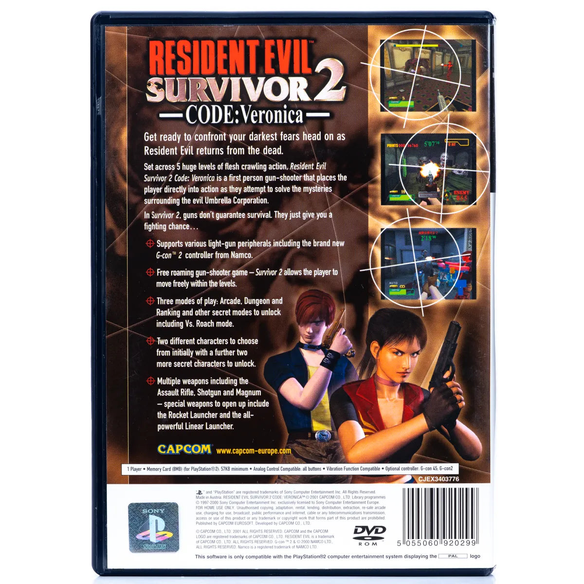 Resident Evil: Survivor 2 - Code: Veronica - PS2 Spill - Retrospillkongen