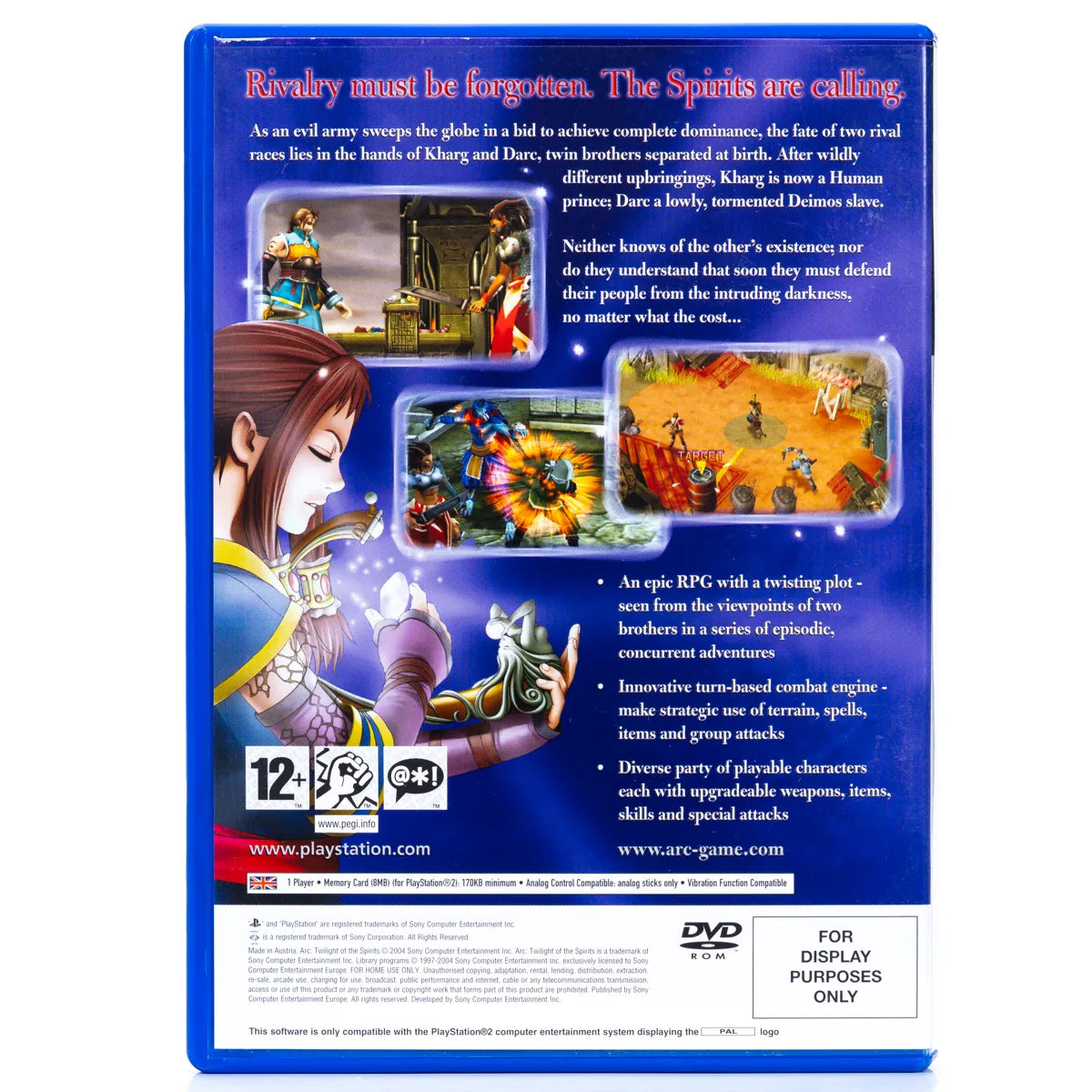 Arc: Twilight of the Spirits - PS2 Spill - Retrospillkongen