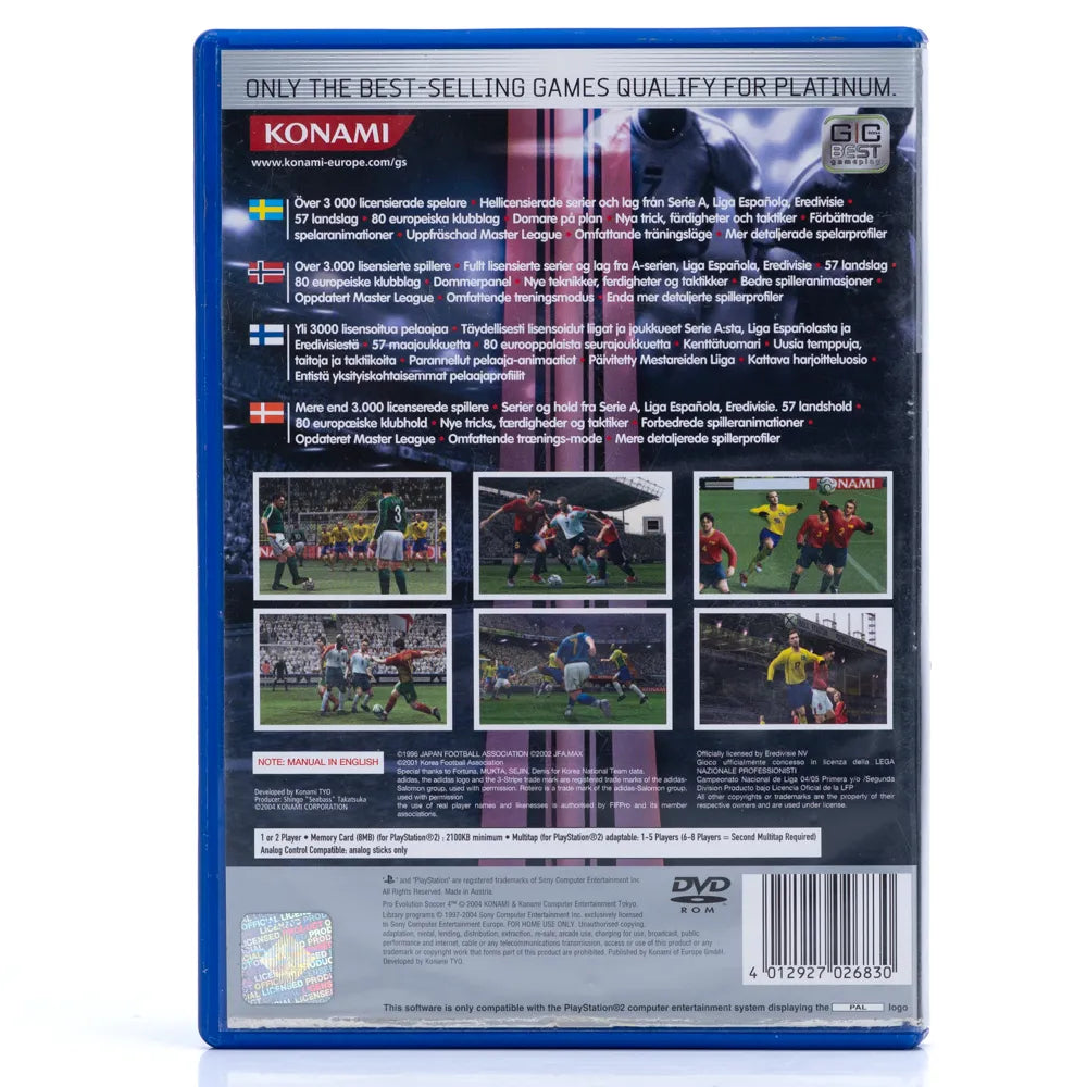 Pro Evolution Soccer 4 - PS2 spill - Retrospillkongen