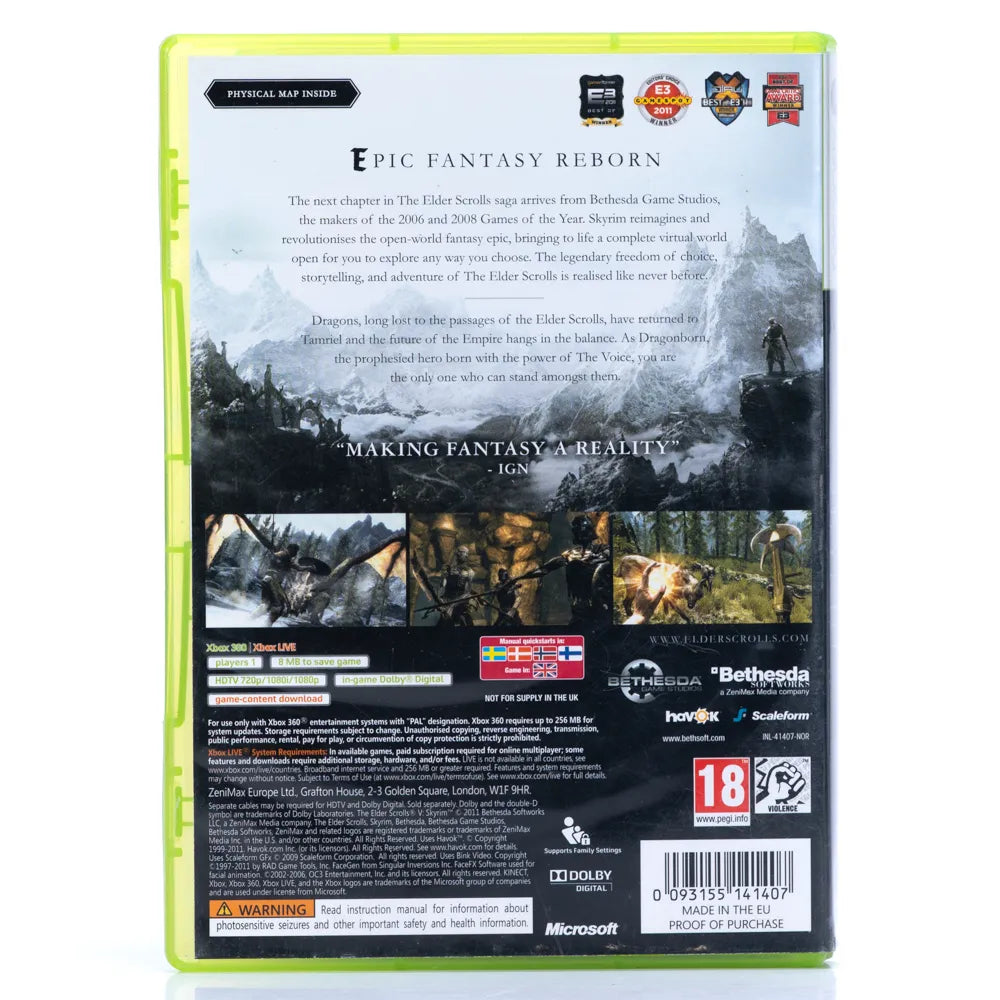 The Elder Scrolls V Skyrim - Xbox 360 spill - Retrospillkongen
