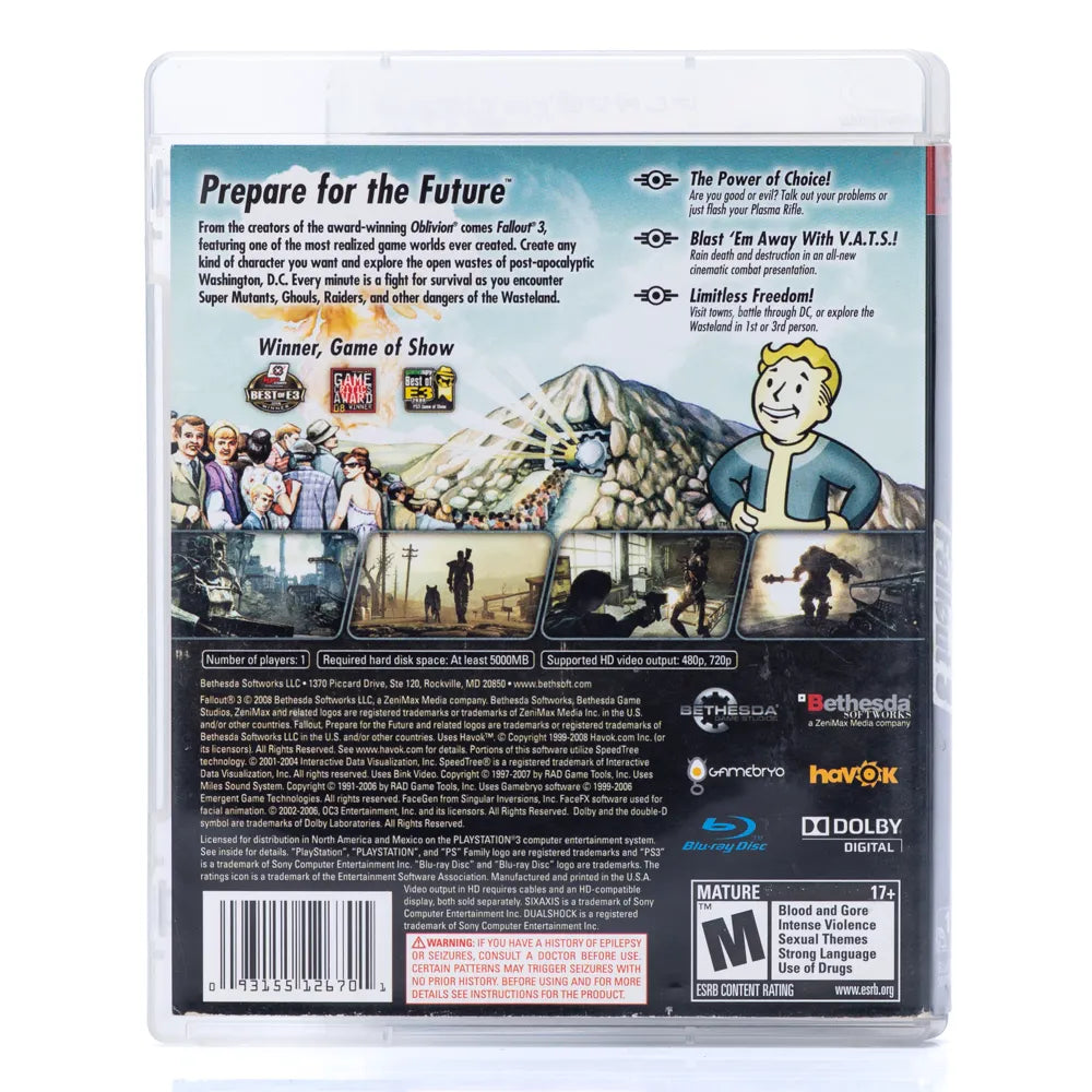 Fallout 3 - PS3 spill (NTSC, regionfri)