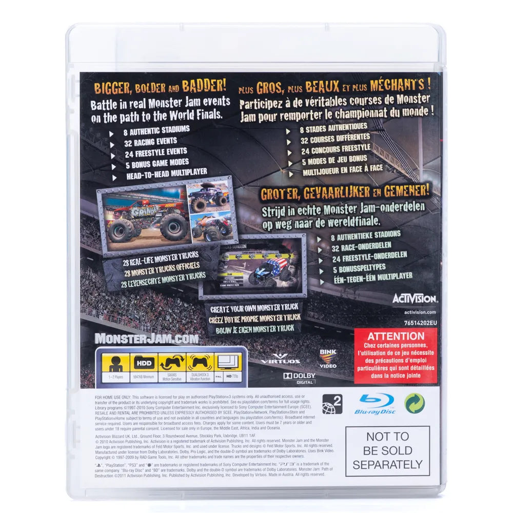 Monster Jam: Path of Destruction - PS3 Spill