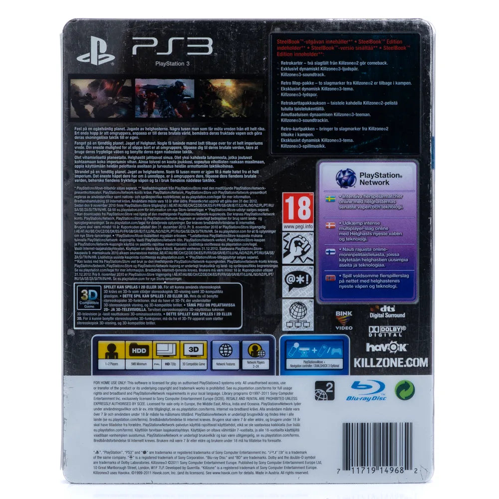 Killzone 3 Collector's Edition (Steelbook) - PS3 spill