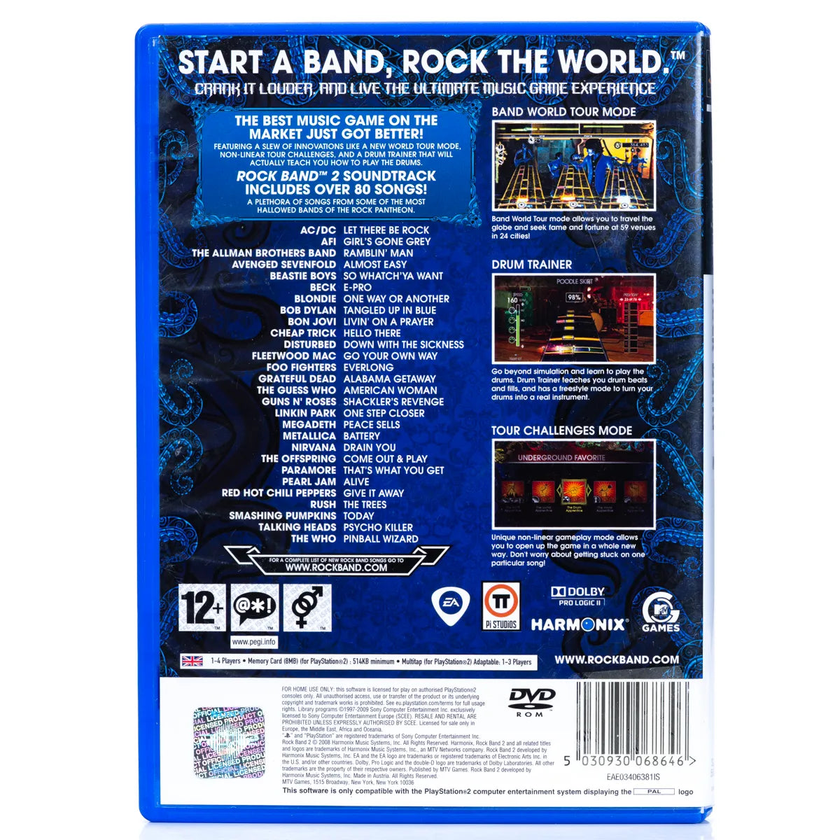 Rock Band 2 - PS2 spill - Retrospillkongen