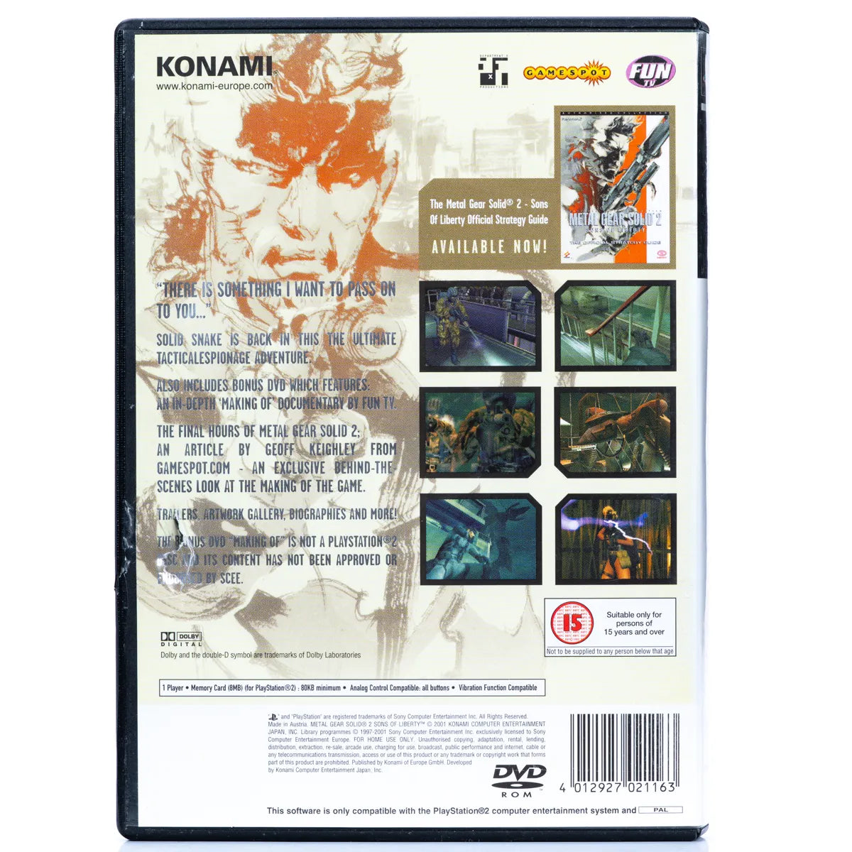 Metal Gear Solid 2: Sons of Liberty - PS2 spill - Retrospillkongen