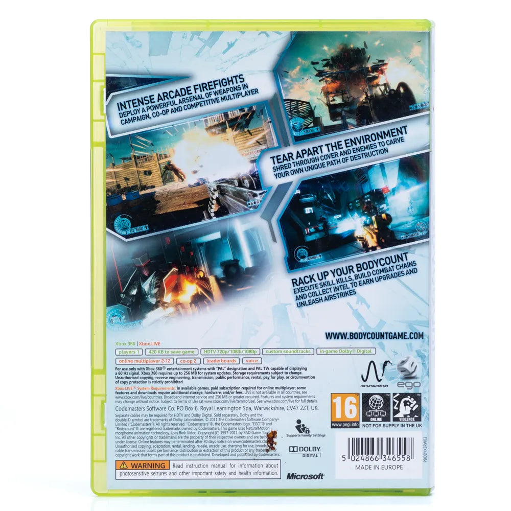 Bodycount - Xbox 360 spill - Retrospillkongen