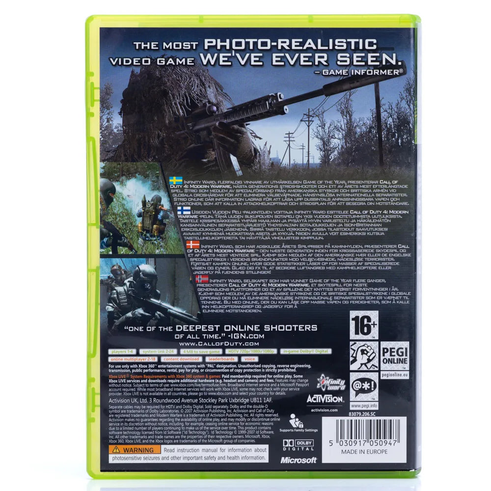 Call of Duty 4: Modern Warfare - Xbox 360 spill