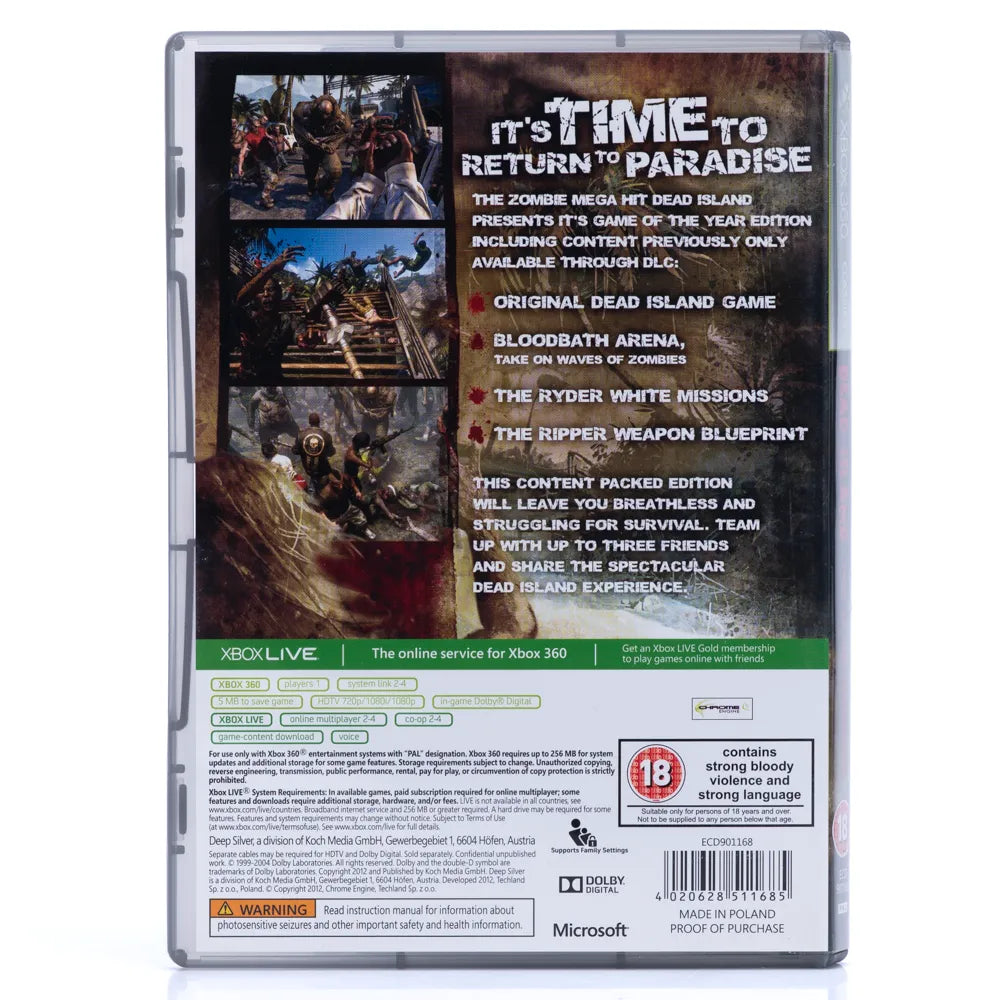 Dead Island - Xbox 360 spill