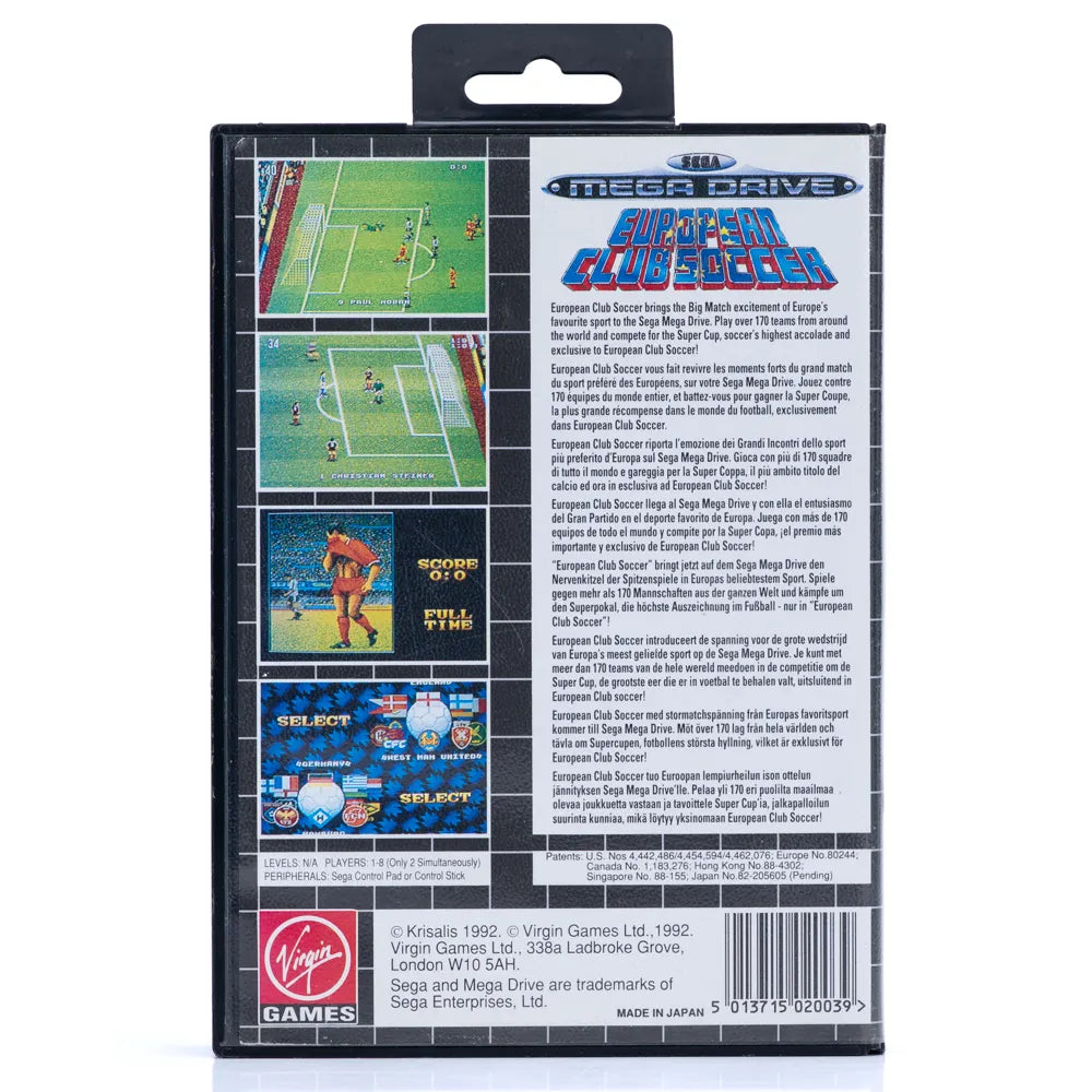 European Club Soccer - Sega Master System spill - Retrospillkongen