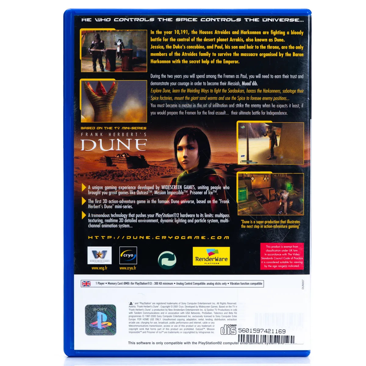 Frank Herbert's Dune - PS2 spill - Retrospillkongen