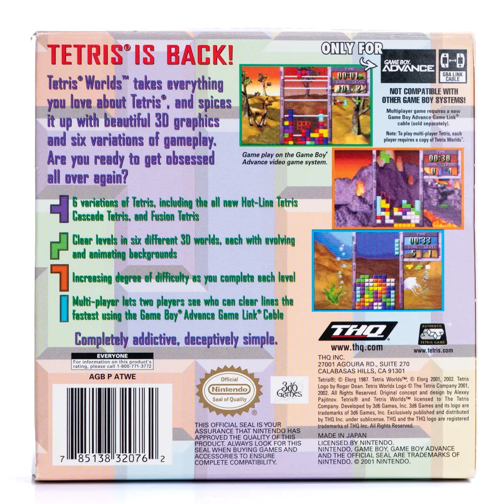 Tetris Worlds (I Eske, NTSC, regionfri) - GBA spill