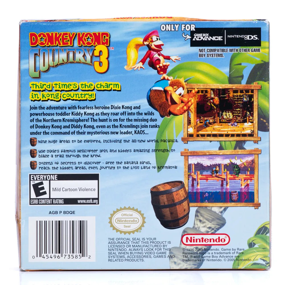Donkey Kong Country 3 (I Eske, NTSC-U, regionfri) - GBA spill - Retrospillkongen
