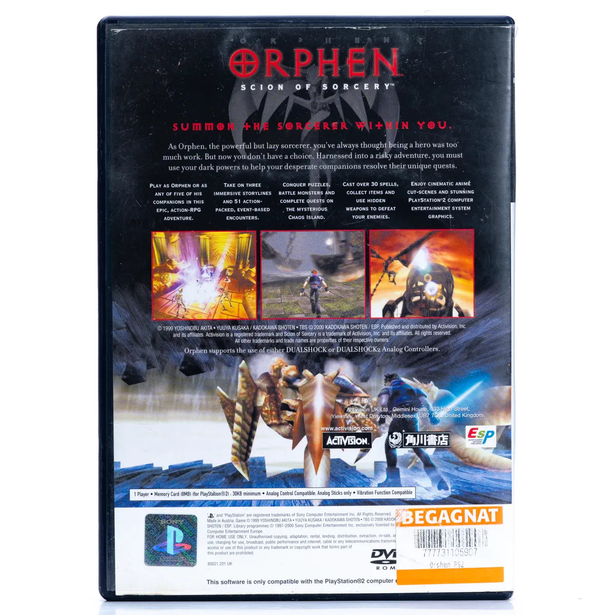 Orphen: Scion of Sorcery - PS2 Spill - Retrospillkongen