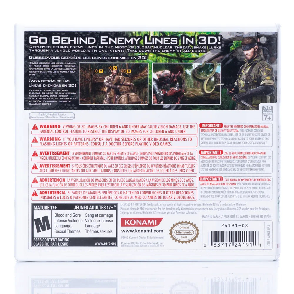 Metal Gear Solid: Snake Eater 3D (NTSC) - Nintendo 3DS spill