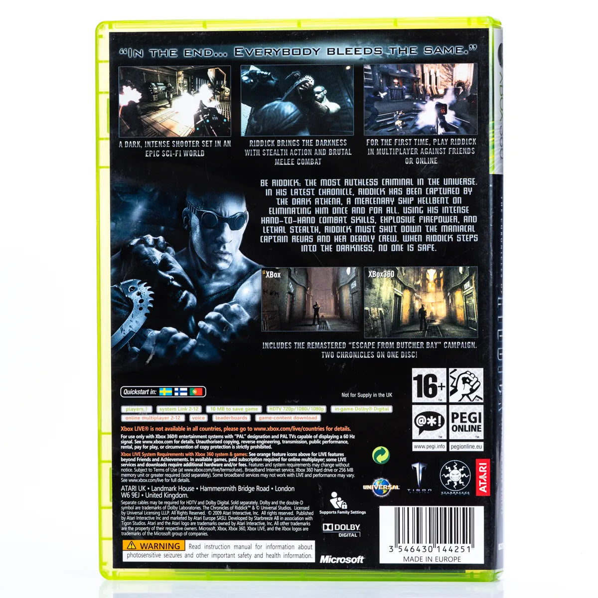 The Chronicles of Riddick: Assault on Dark Athena - Xbox 360 spill - Retrospillkongen