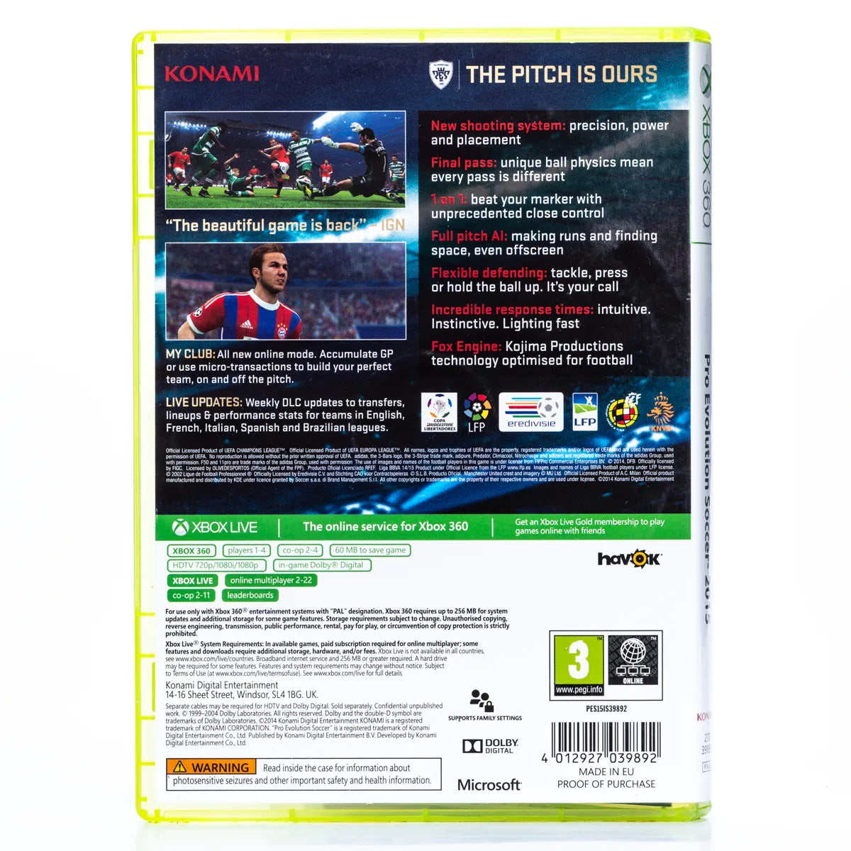 PES 2015: Pro Evolution Soccer - Xbox 360 spill - Retrospillkongen