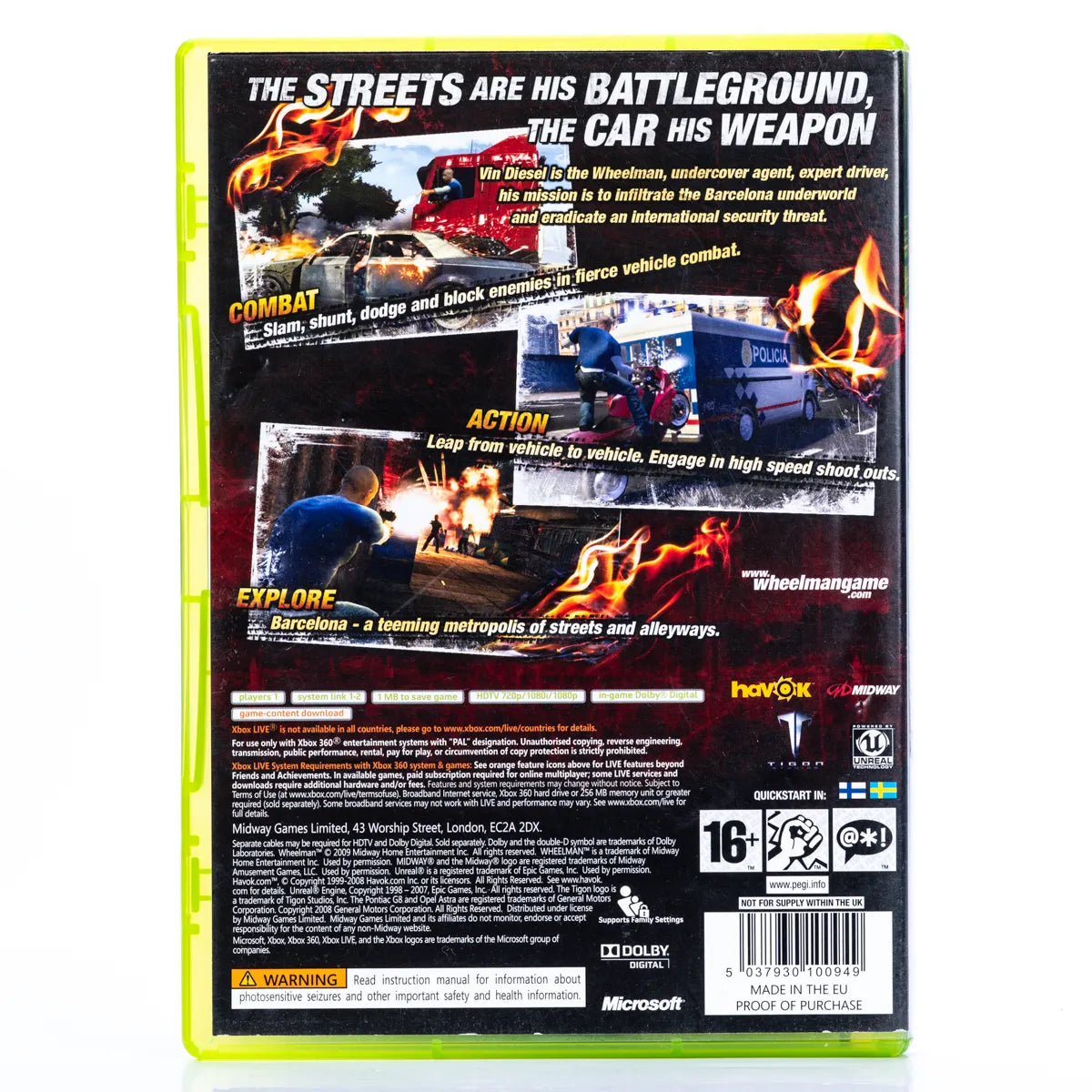 Vin Diesel: Wheelman - Xbox 360 spill - Retrospillkongen