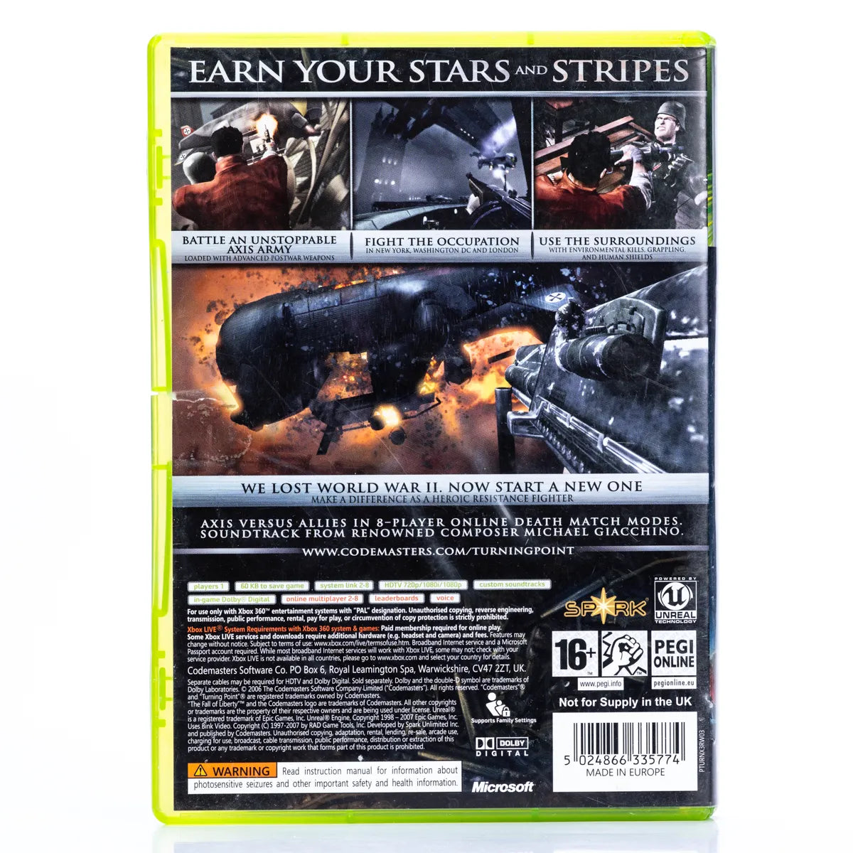 Turning Point: Fall of Liberty - Xbox 360 spill - Retrospillkongen