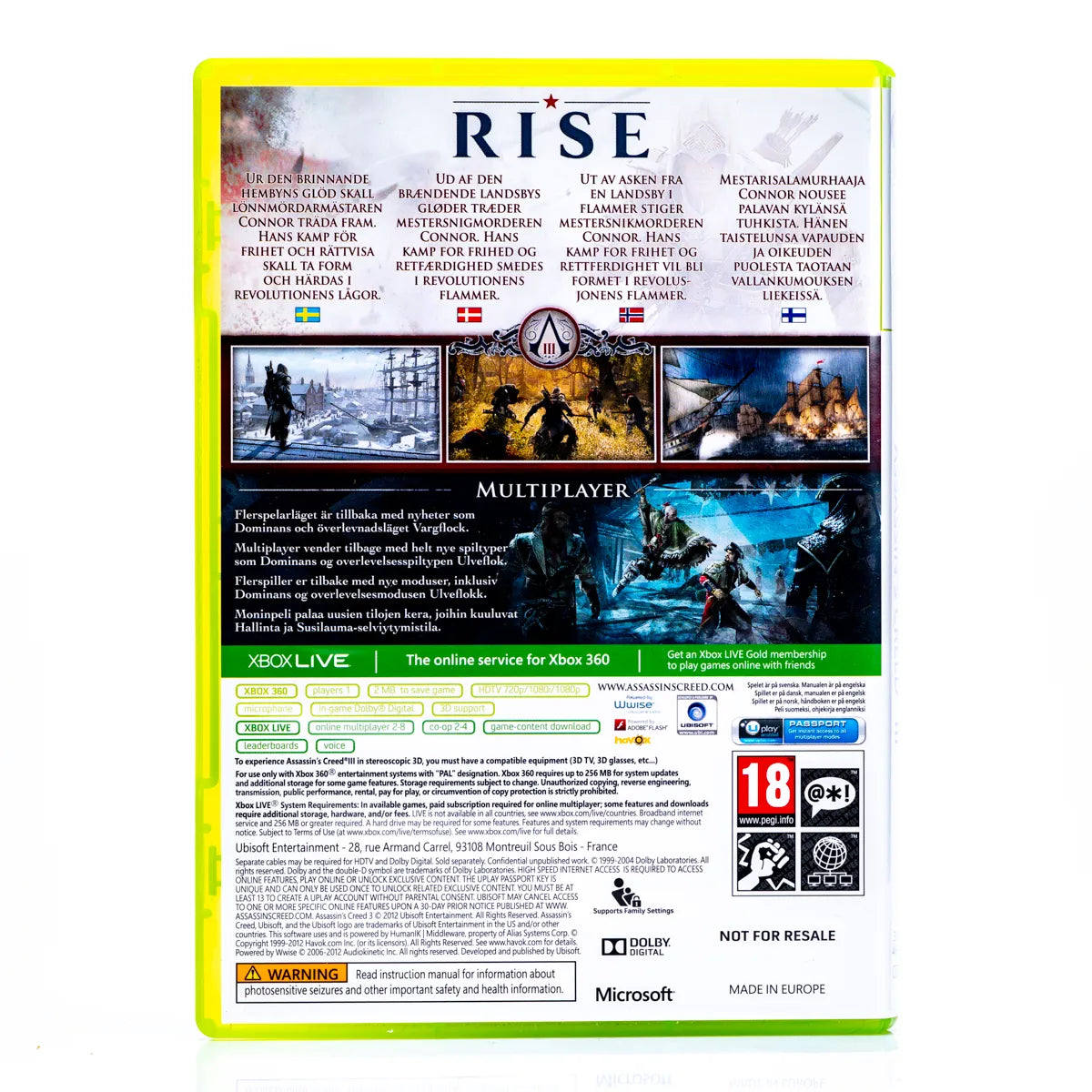 Assassin's Creed III (Join or Die Edition) - Xbox 360 spill - Retrospillkongen