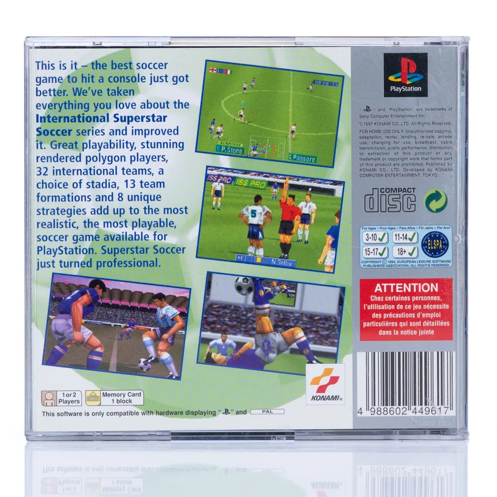 International Superstar Soccer Pro - PS1 Spill - Retrospillkongen