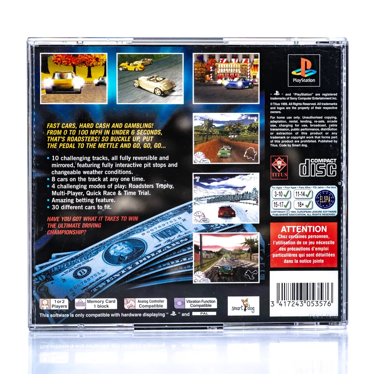 Roadsters - PS1 spill - Retrospillkongen