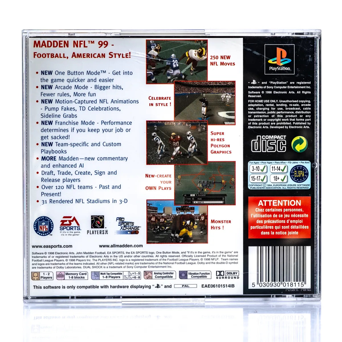 Madden NFL 99 - PS1 spill - Retrospillkongen
