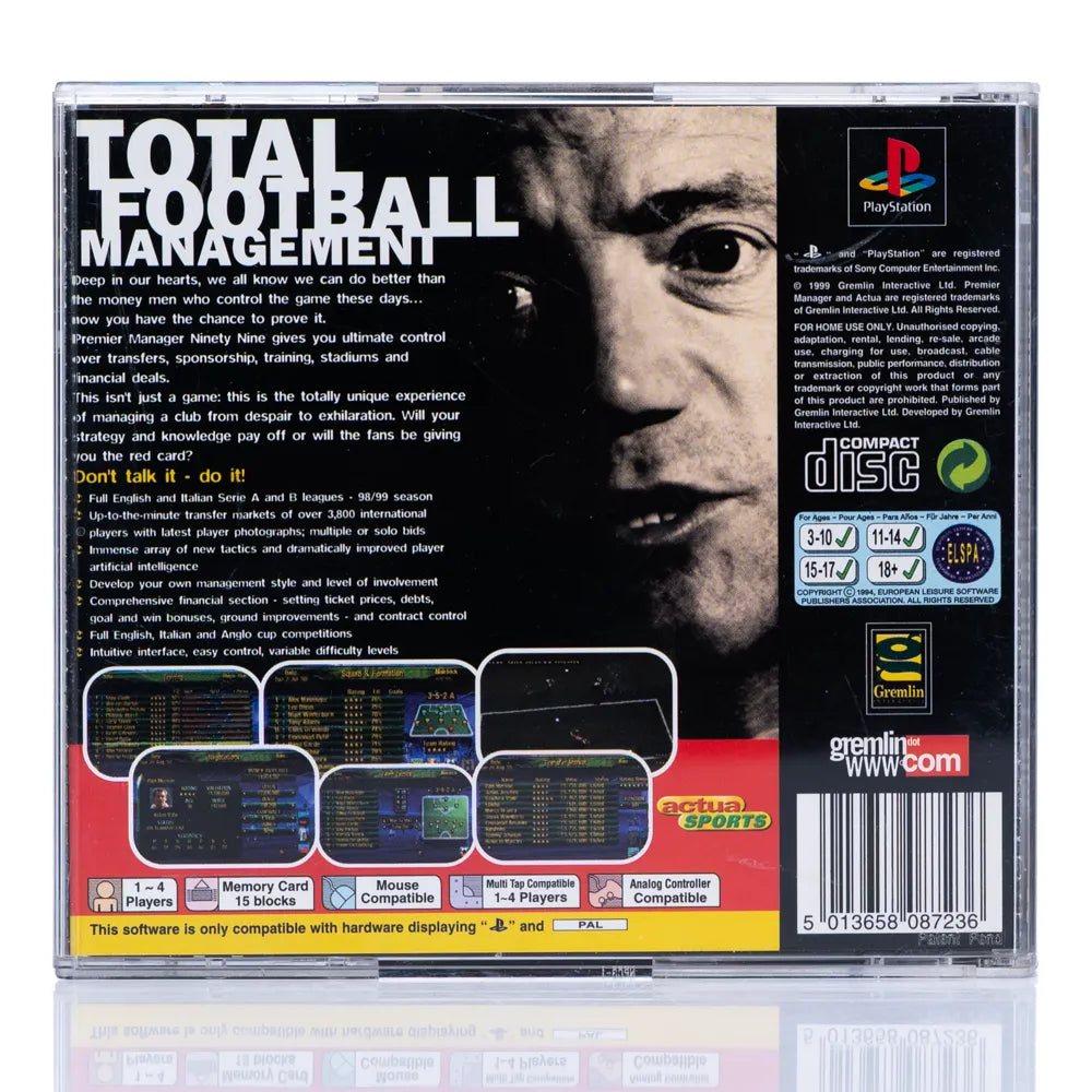 Premier Manager Ninety Nine - PS1 spill