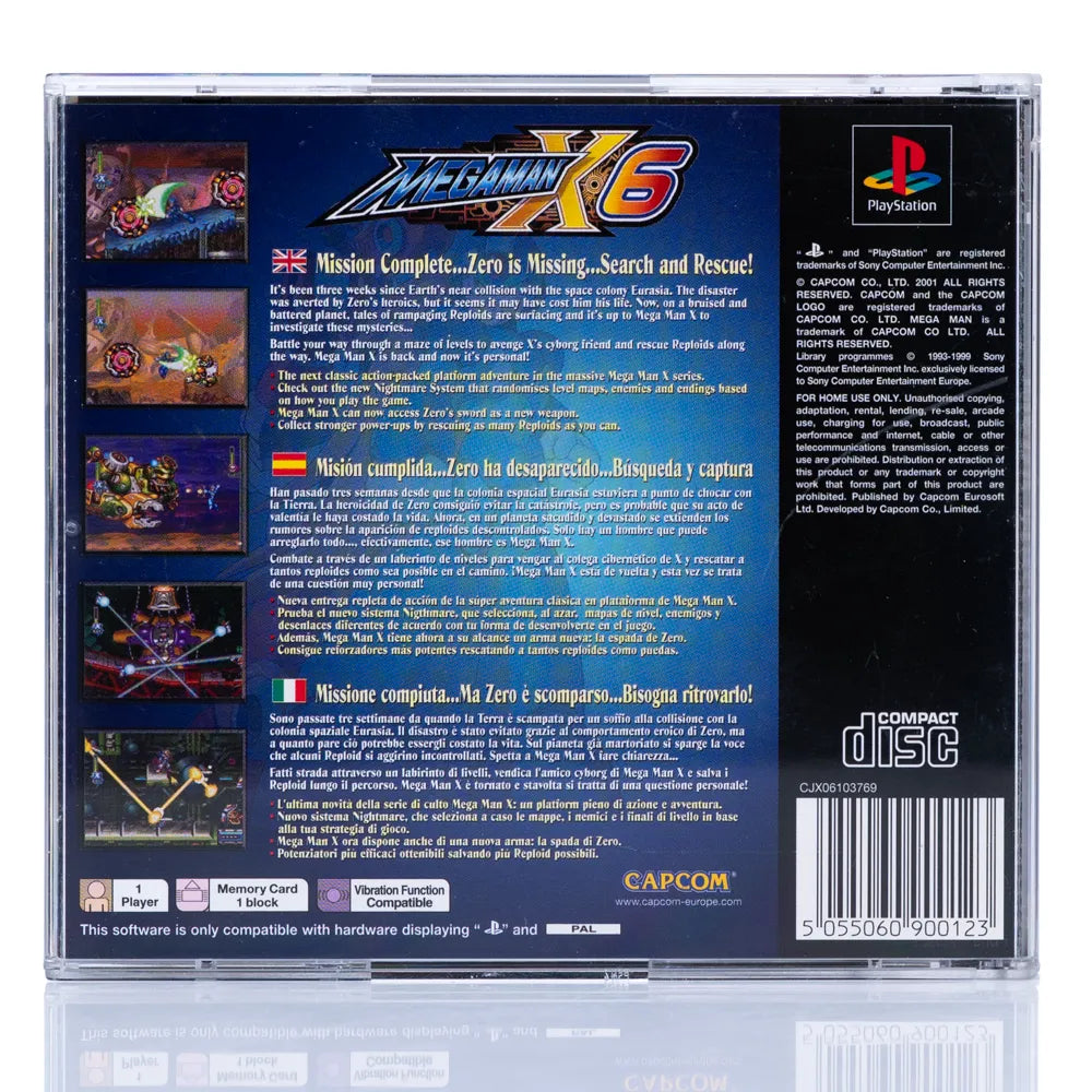 Mega Man X6 - PS1 spill - Retrospillkongen