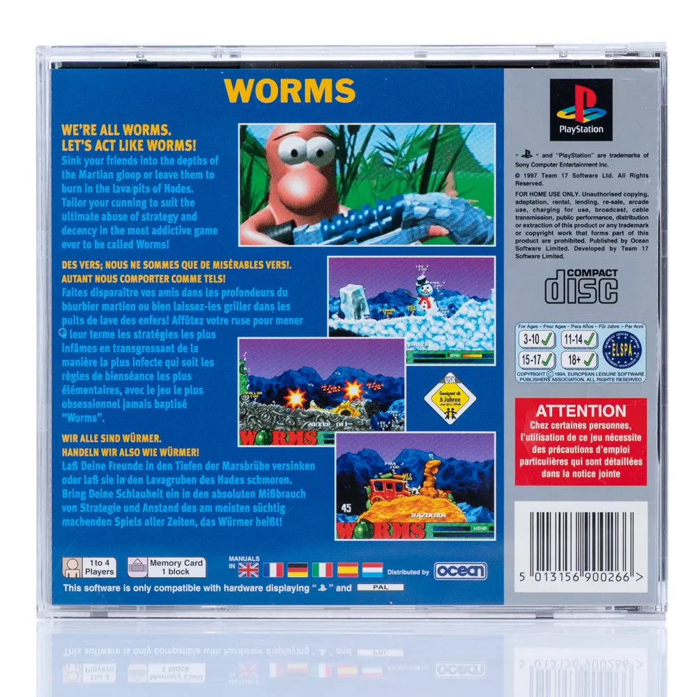 Worms - PS1 spill