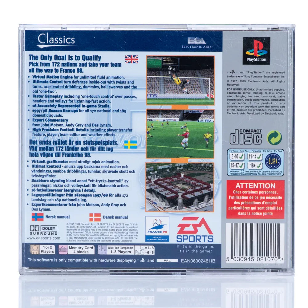 FIFA 98 Road to World Cup - PS1 spill - Retrospillkongen