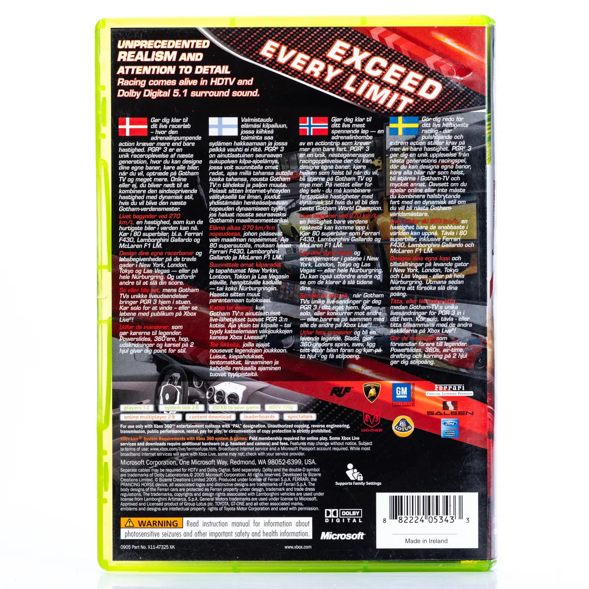 Project Gotham Racing 3 - Xbox 360 spill - Retrospillkongen