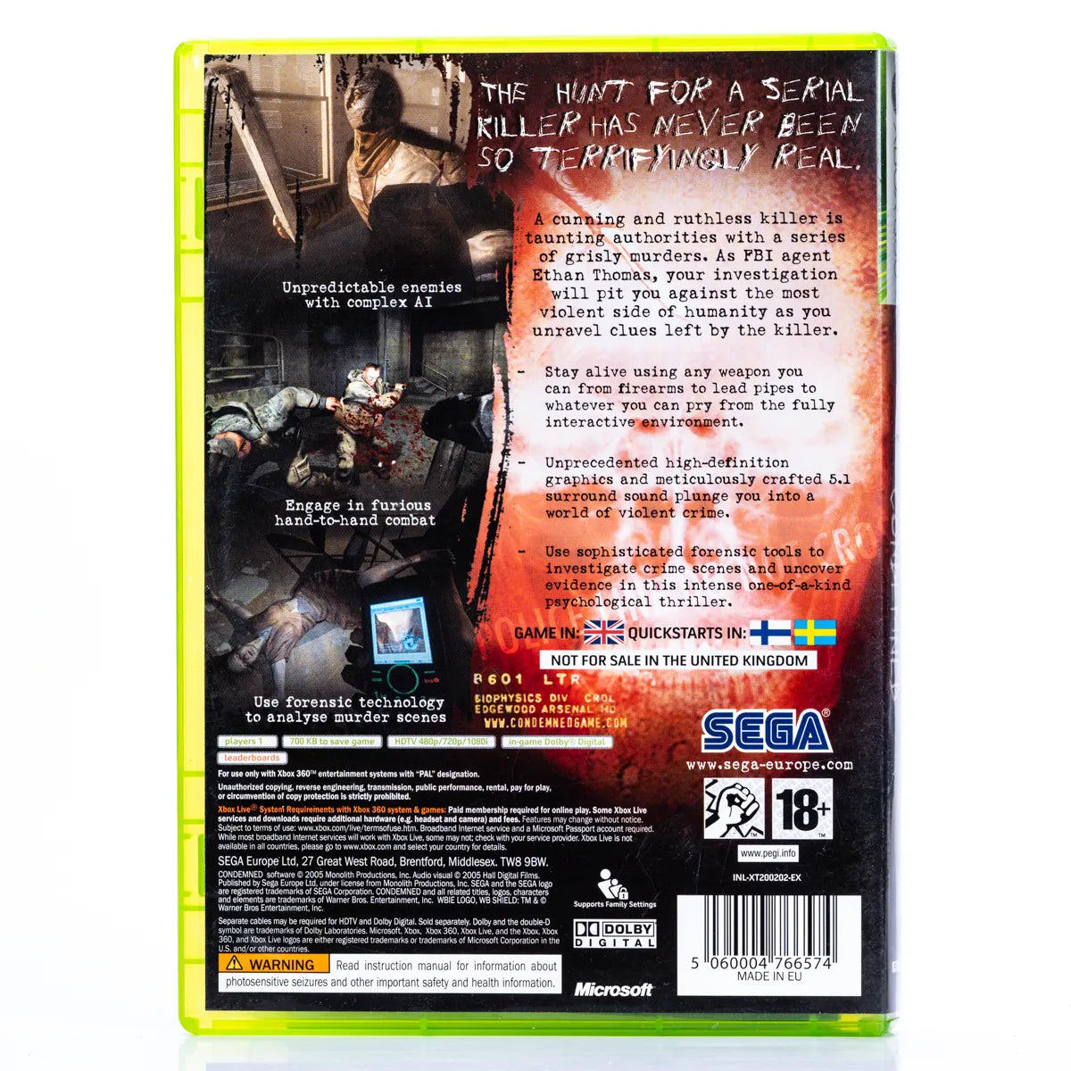 Condemned - Xbox 360 spill - Retrospillkongen