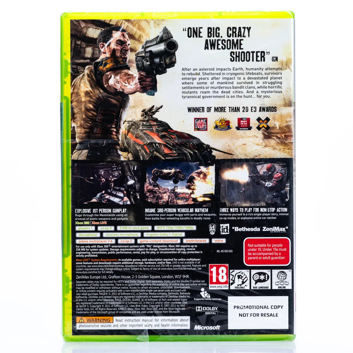 Rage - Promo - Xbox 360 Spill (Forseglet) - Retrospillkongen