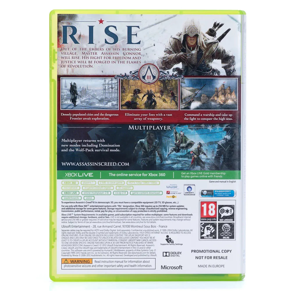 Assassin's Creed III - Xbox 360 spill - Retrospillkongen