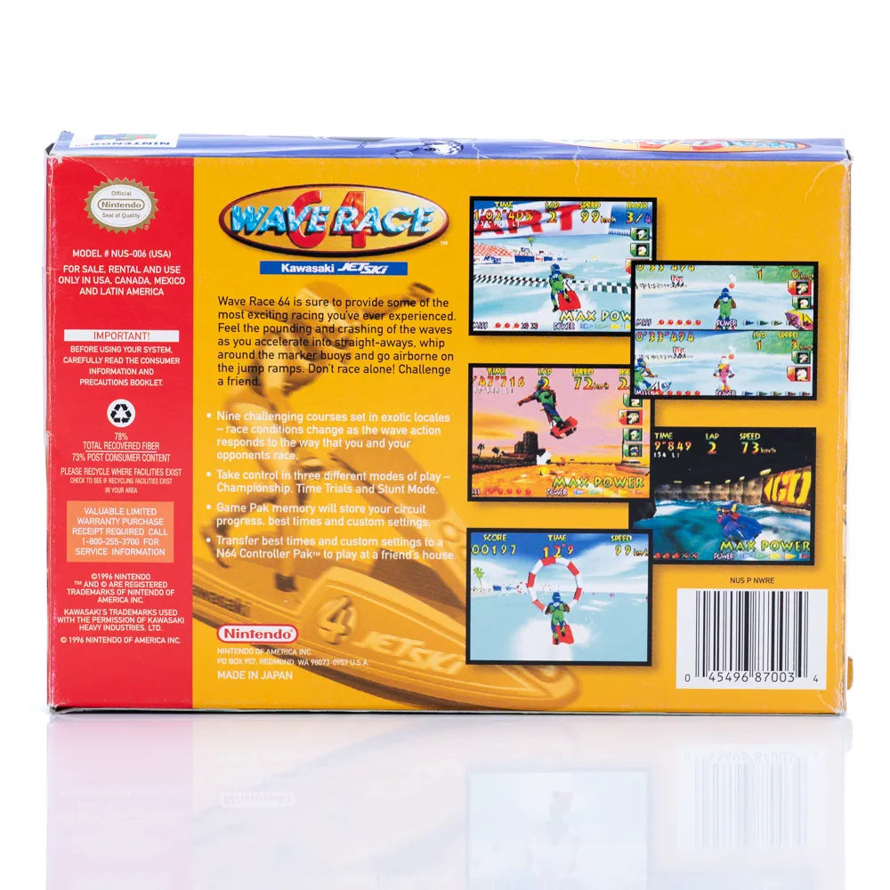 Wave Race 64 i eske (NTSC-U) - N64 spill - Retrospillkongen