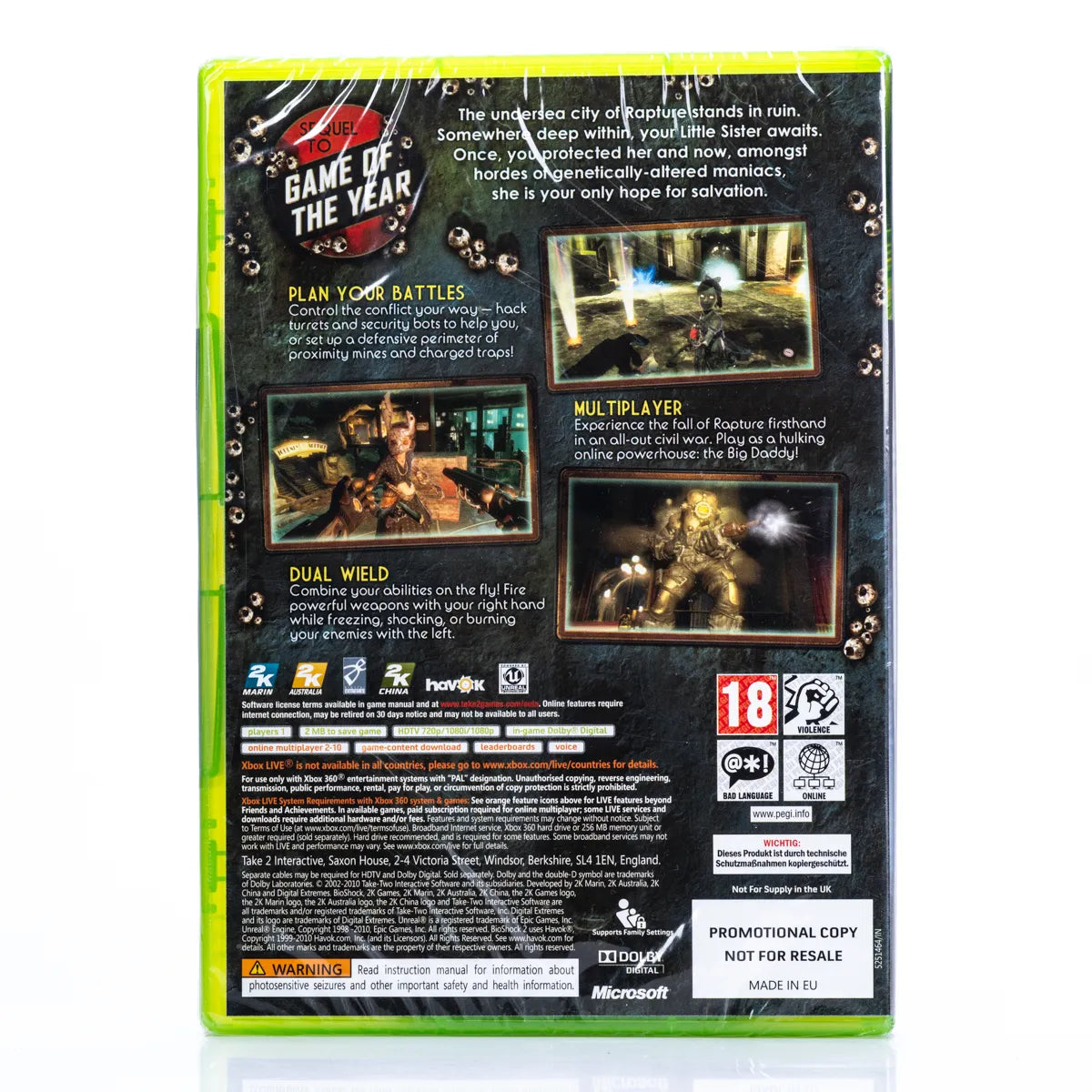 Bioshock 2 - Promo - Xbox 360 Spill (Forseglet) - Retrospillkongen