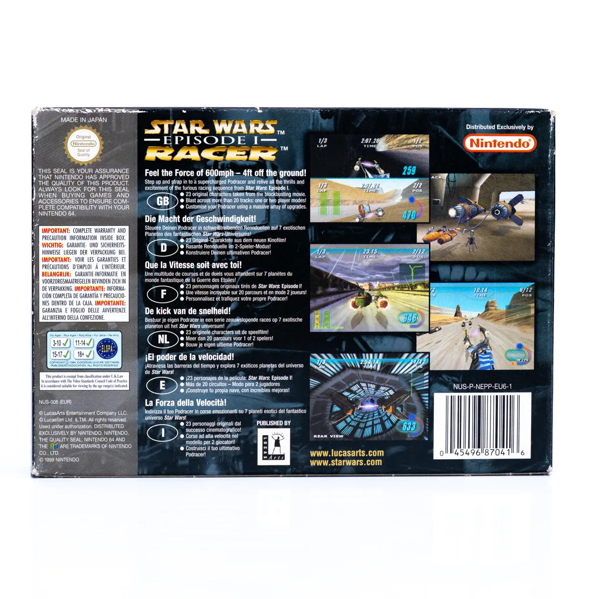Star Wars Episode 1 Racer - N64 spill (i eske) - Retrospillkongen
