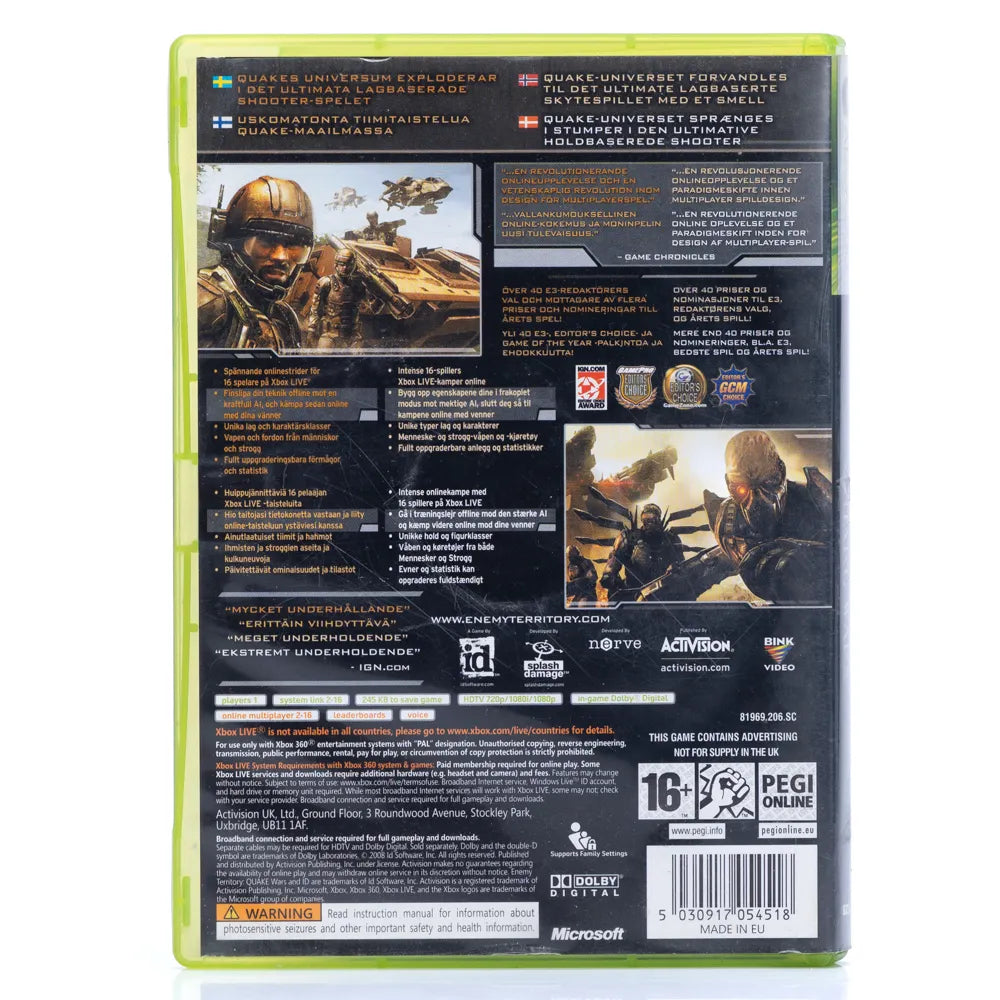 Enemy Territory: Quake Wars - Xbox 360 spill