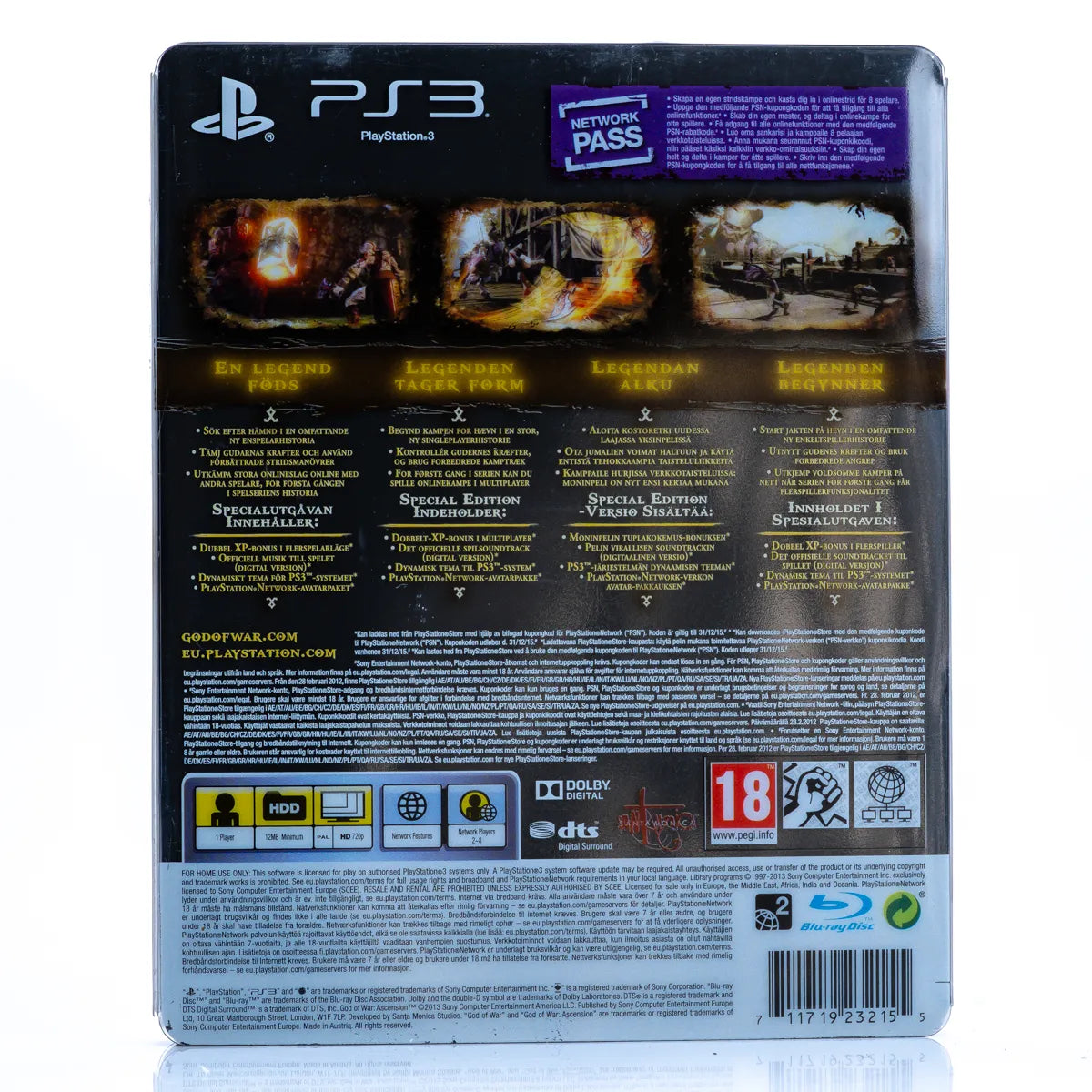 God of War: Ascension - Special Edition Collector´s Box (Steelbook) - PS3 spill - Retrospillkongen