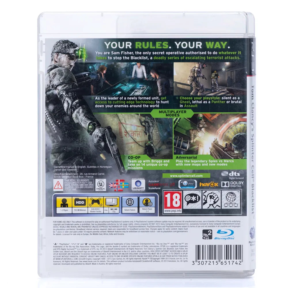 Tom Clancy's Splinter Cell: Blacklist - PS3 spill - Retrospillkongen