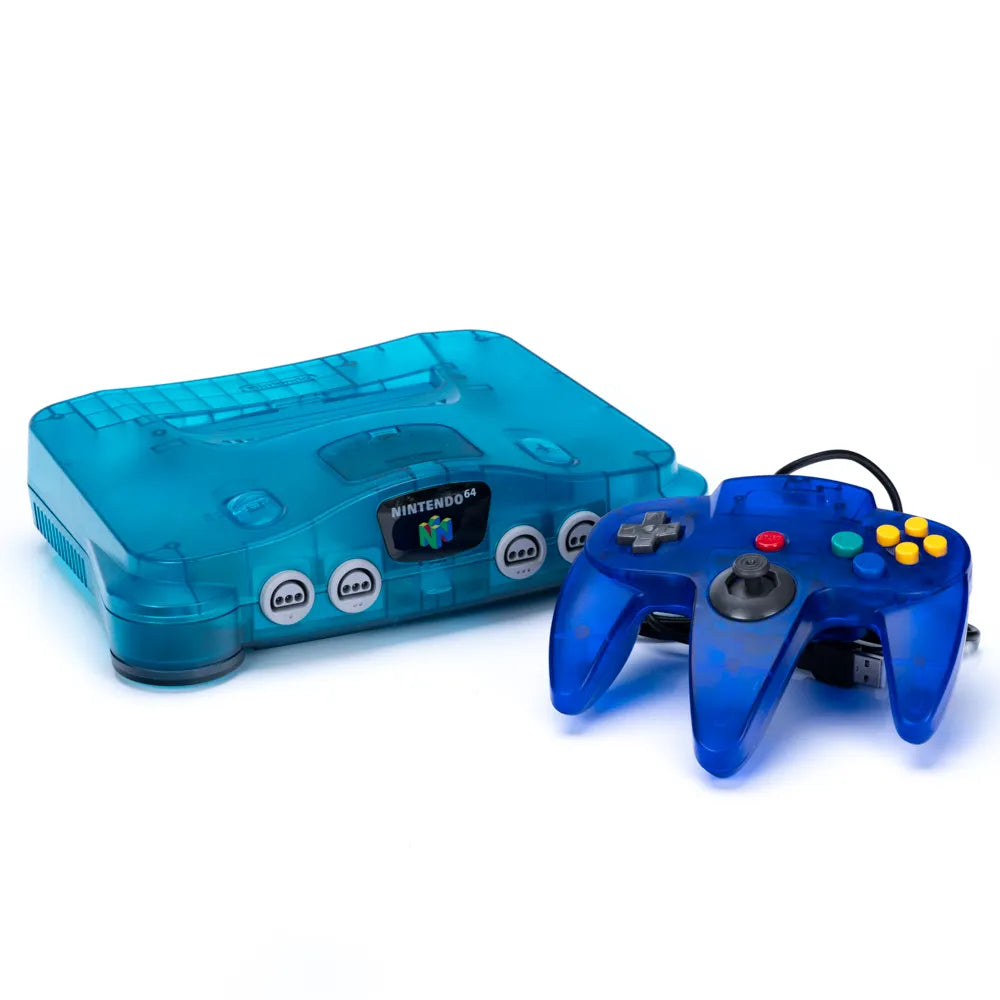 Nintendo 64 Funtastic Ice Blue Konsoll pakke - Retrospillkongen