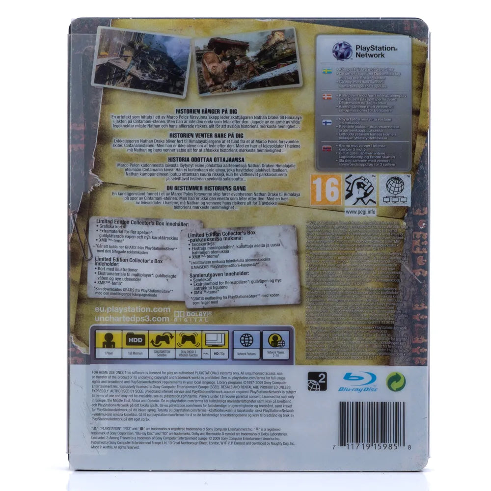 Uncharted 2: Among Thieves - PS3 spill (Steelbook) - Retrospillkongen