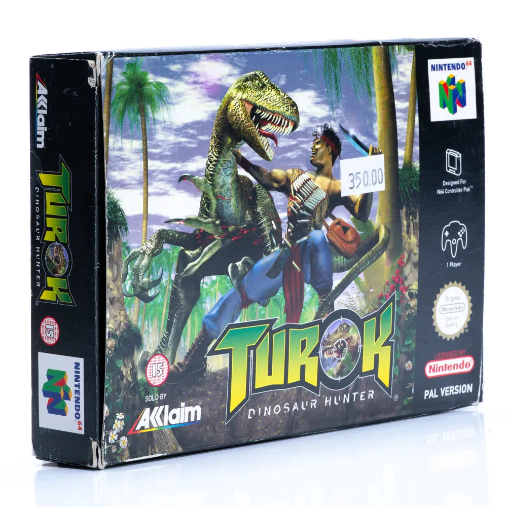 Turok Dinosaur Hunter - N64 spill (i eske) - Retrospillkongen