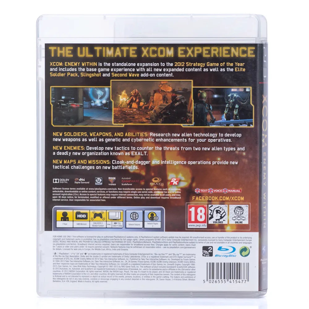 XCOM: Enemy Within Commander Edition - PS3 spill